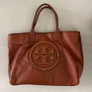 Tory Burch Brown Leather Tote Bag